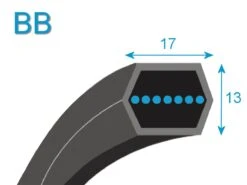 Courroie Hexagonale 3315mm (BB126)