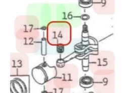 Roulement D'axe De Piston Pour Moteur Kawasaki (130332055)
