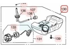 Réservoir Complet Pour Moteur Zenoah (848F348502)